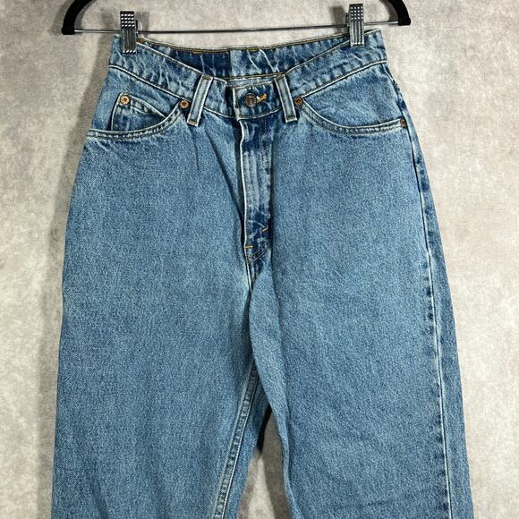 Vintage Levi's 912 Jeans Womens 9 Long Medium Wash Denim Slim Fit Tapered 90s - Picture 2 of 13